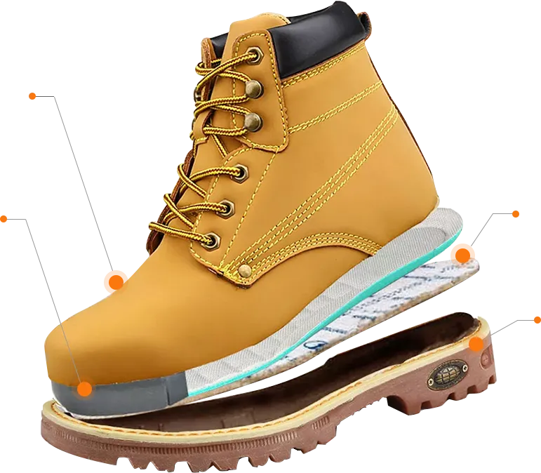 FROM UPPER TO SOLE, A STEP UP FOR INDUSTRIAL SAFETY & COMFORT.