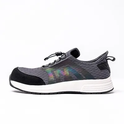 Fashion Style Microfiber Upper Fast Tie Work Shoes for Factory and Daily Life