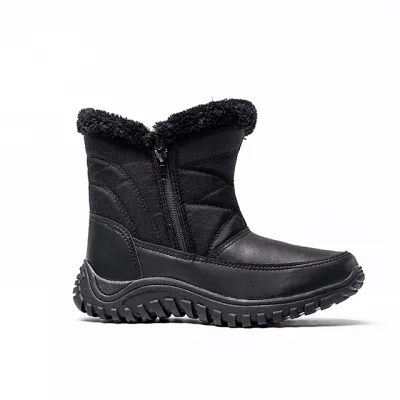 Side Zipper Snow Boots Women's Thick Plush Waterproof Cotton Boots