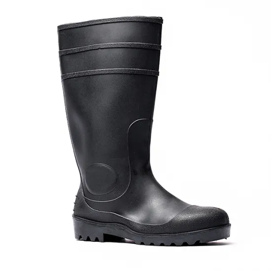 Cheap High Quality Safety PVC Black Rain Boots Outdoor Boots Waterproof Rubber Boots for Men