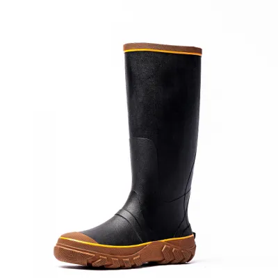 Wholesale Waterproof Printed Tall with Cotton Lining Anti Slip Women Rubber Rain Boots