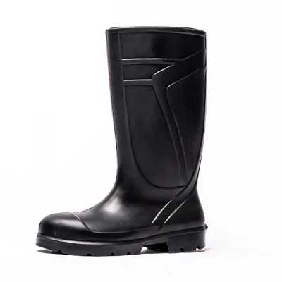 PVC Black Anti Piercing Woodland Construction Working Protective Waterproof Rubber Wellies Gumboots Rain Boots for Men